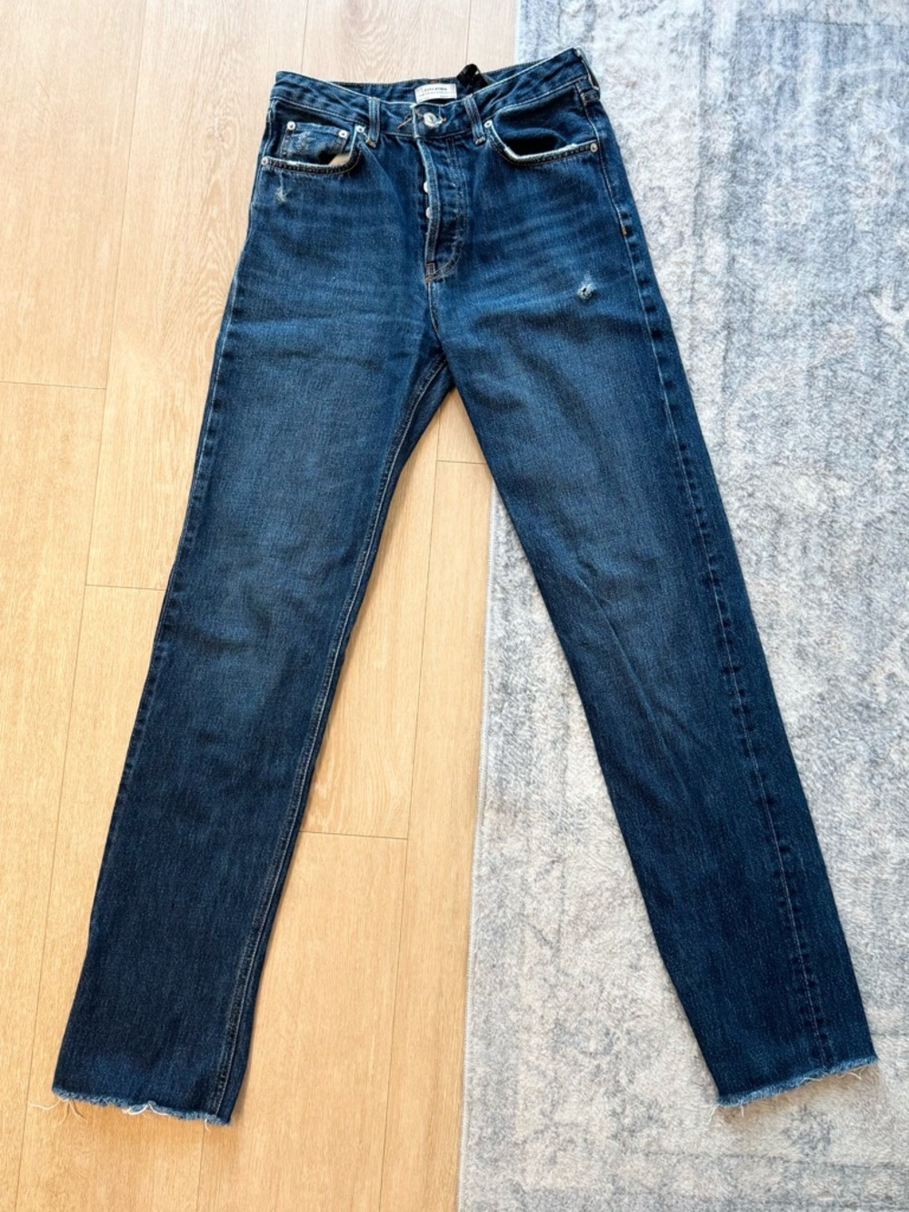 Zara Dark Wash Straight Leg Jeans